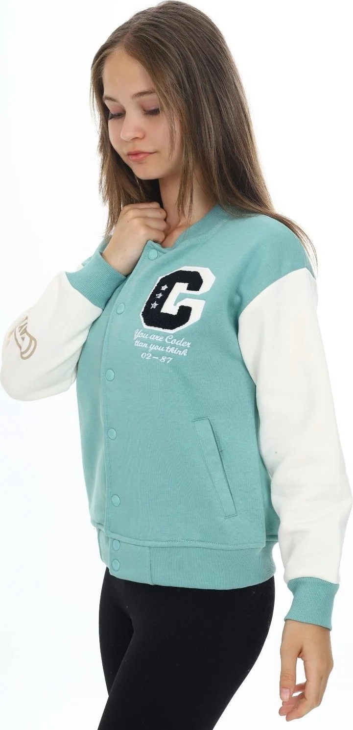 Angelos Girls C Printed College Style Jacket 7-12 Years Wap7244