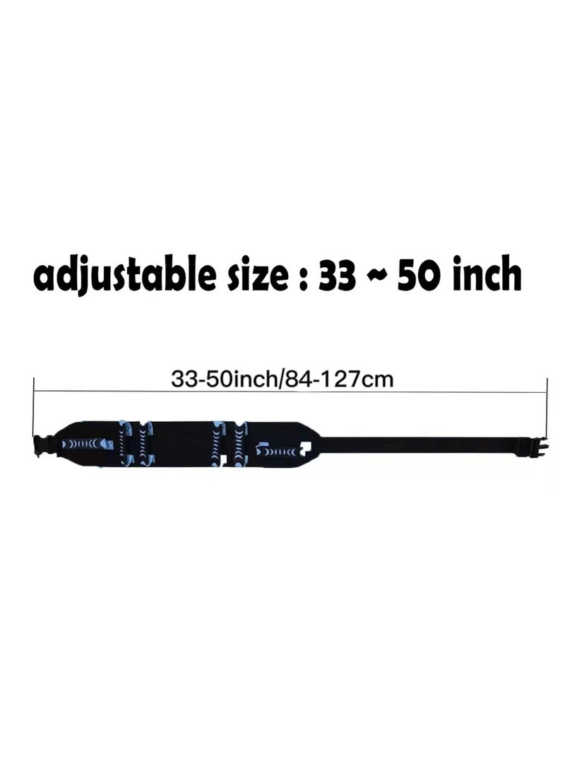 شو وو حزام المشي، أحزمة نقل المرضى مع مشبك سريع الفك بنقرة واحدة، حزام أمان قابل للتعديل للكرسي المتحرك لرعاية نقل المرضى، محيط خصر قابل للتعديل: 84-127 سم - Image 3