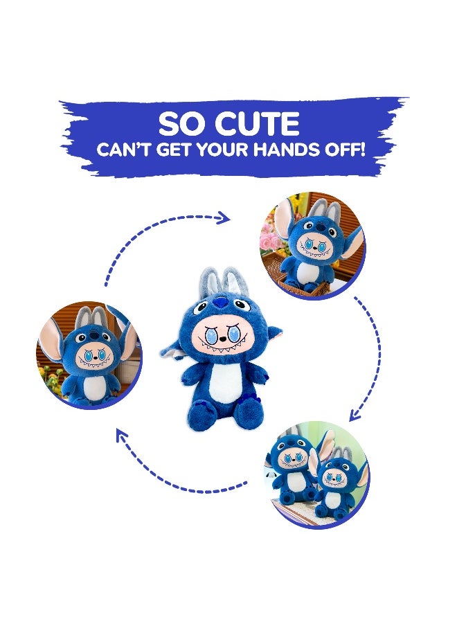 Galaxy Toys Blue Koala Plush Toy 45Cm Soft Stuffed Animal With Big Ears Kawaii Bear Stitch Style Labubu Inspired Little Monster Collectible Doll  - Image 3