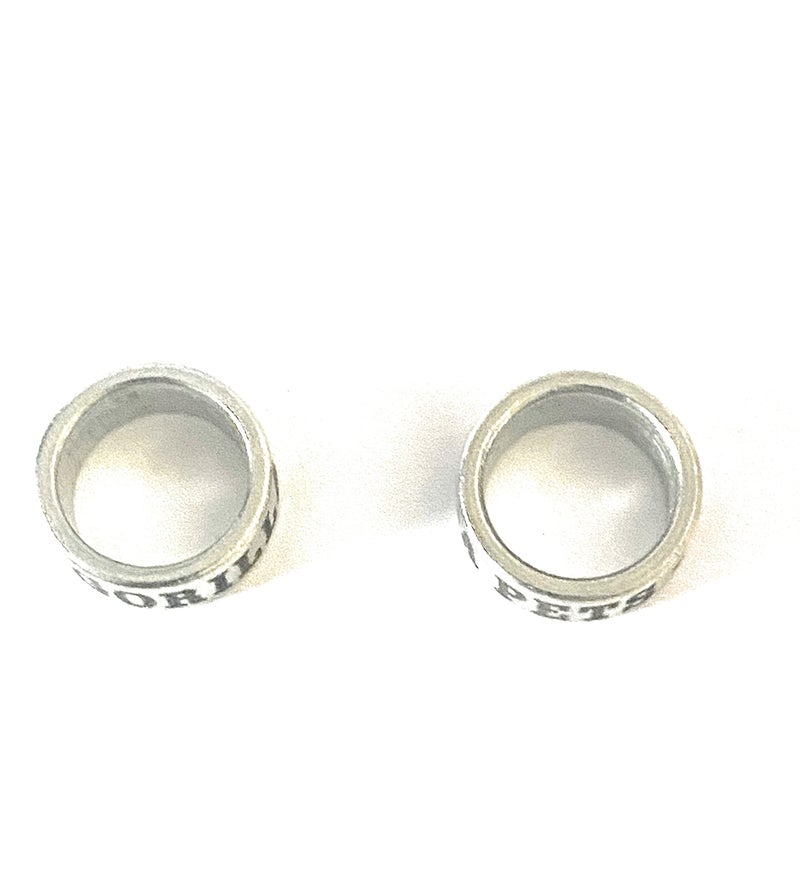 Gorilla pets Metal Bird Ring Silver for Big Parrot (DNA Identification Ring) Set of Two - Image 2
