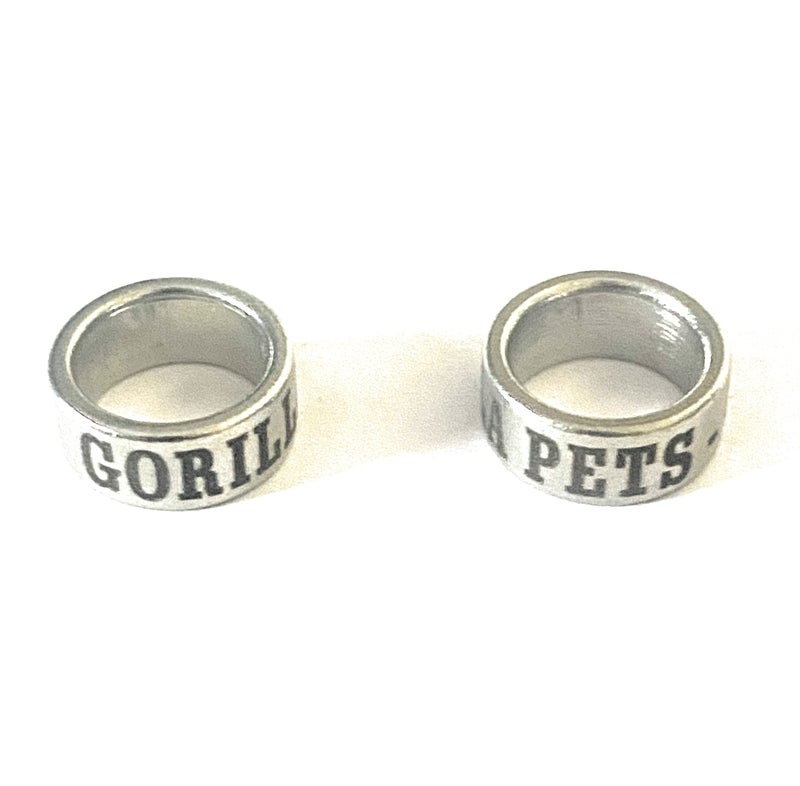 Gorilla pets Metal Bird Ring Silver for Big Parrot (DNA Identification Ring) Set of Two - Image 4