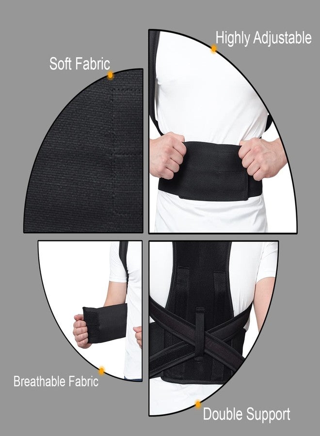 ROMANZO Universal Size Metallic Posture Corrector Belt for Men And Women | Back Support Belt | Back Pain Straight Shoulder Support Belt | Adjustable Straps For Best Fit - Image 3