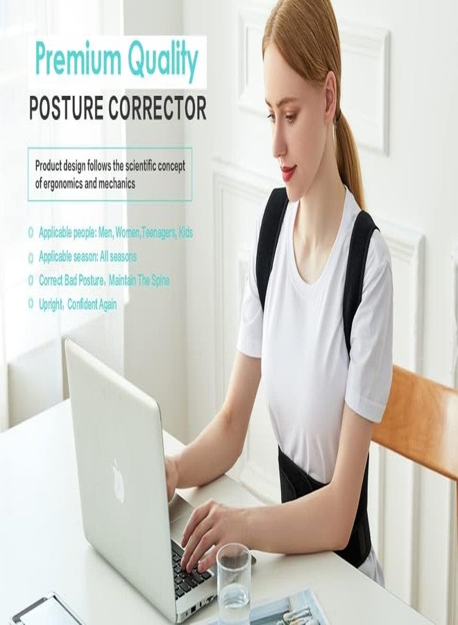 ROMANZO Universal Size Metallic Posture Corrector Belt for Men And Women | Back Support Belt | Back Pain Straight Shoulder Support Belt | Adjustable Straps For Best Fit - Image 4