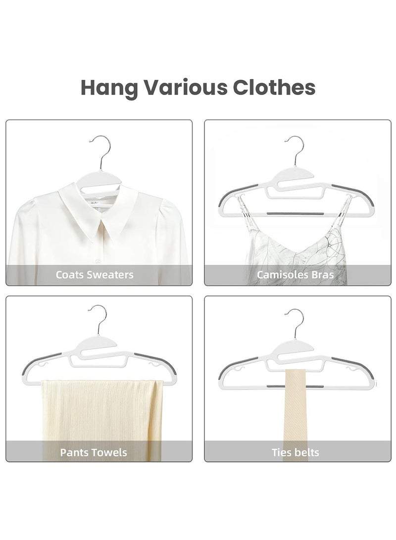 LEOKOR 30 Pcs S-Shape Clothes Hangers, Heavy Plastic Duty Durable Coat and Clothes Hangers, Dry Wet Coat Hangers with Non-Slip Pads, Space Saving Laundry Hangers - Image 5