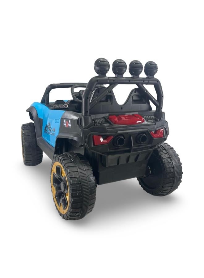BINO Children's Electric Jeep Car with 2 Motors – Baby Blue - Image 2