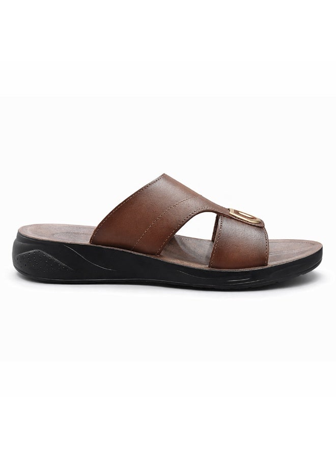 Men's Gulf-style slippers made of genuine leather – modern design with a comfortable, non-slip sole – ideal for everyday wear and summer - Image 4