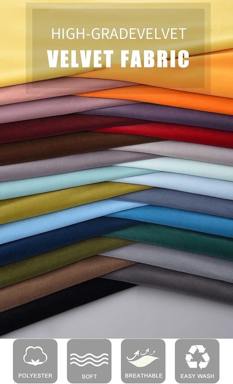 Minky Fabric Velvet Fabric Blue Soft Velour Decorative Fabric for Sofa Chair Cushions Upholstery DIY Crafts for Blankets, Apparel, Baby Accessories, Throws, P (Color : 3, Size : 1m) - Image 3