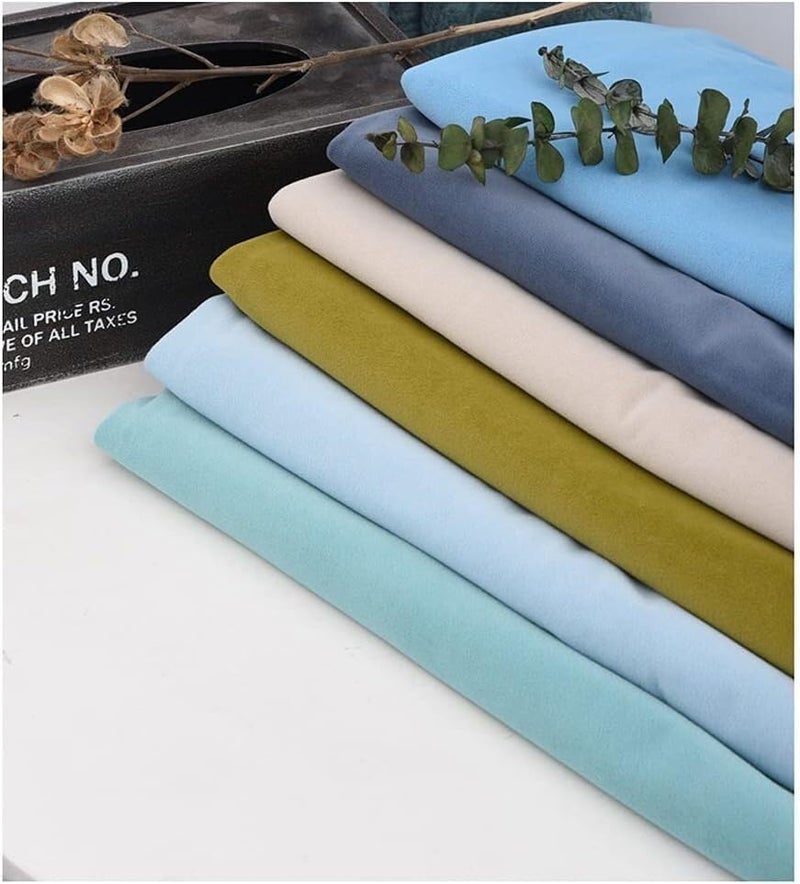 Minky Fabric Velvet Fabric Blue Soft Velour Decorative Fabric for Sofa Chair Cushions Upholstery DIY Crafts for Blankets, Apparel, Baby Accessories, Throws, P (Color : 3, Size : 1m) - Image 5