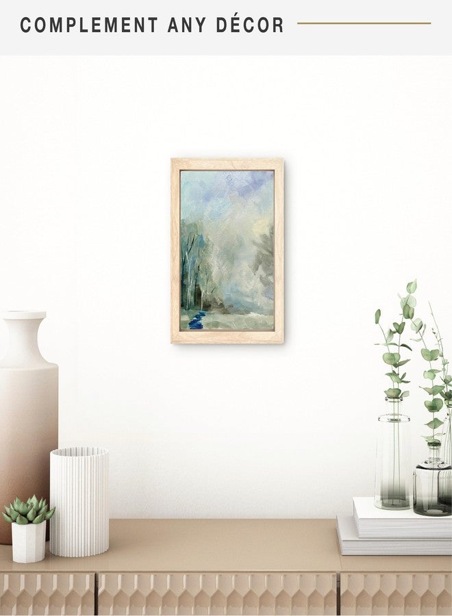 MCS Floating Frame with Canvas Included, Art Frames for Canvas Paintings with Adhesive Fasteners and Hanging Hardware, Natural Woodgrain, 8 x 10 Inch - Image 2