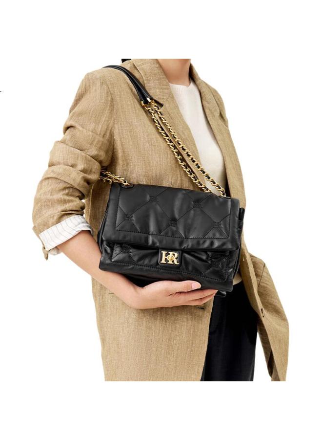 Hr Helena Women'S Handbag, Top-Grain Leather, Single Compartment Crossbody Bag, Diamond Pattern, Qixi Festival Gift For Girlfriend