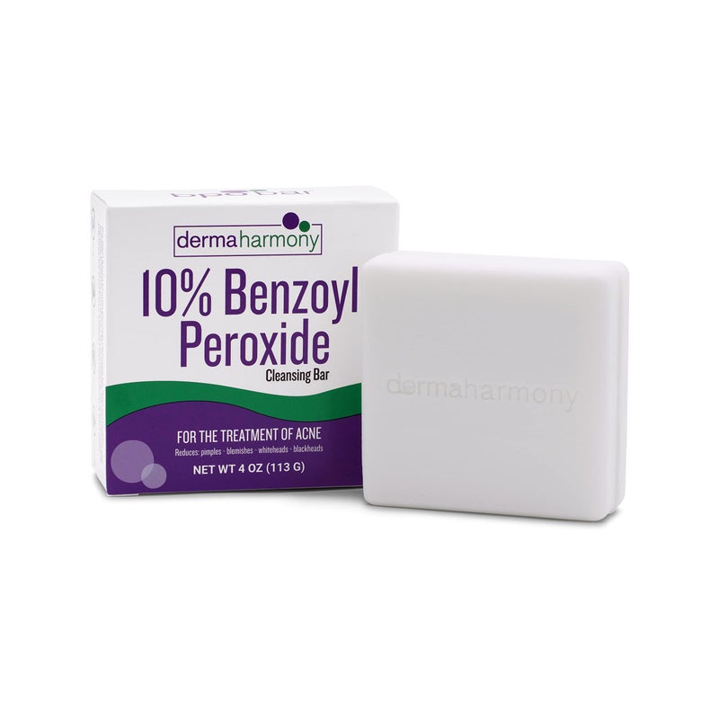 Dermaharmony 10 Benzoyl Peroxide Cleansing Bar for acne 4 oz