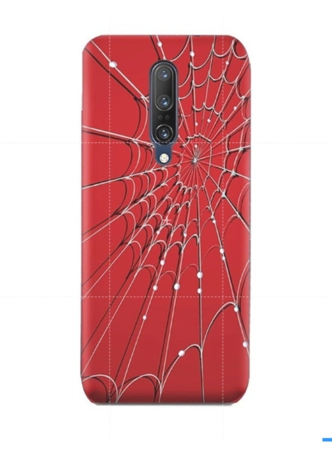 غطاء حماية واقٍ من السيليكون والبولي يوريثان الحراري لهاتف وان بلس 7 برو بنمط شبكة العنكبوت