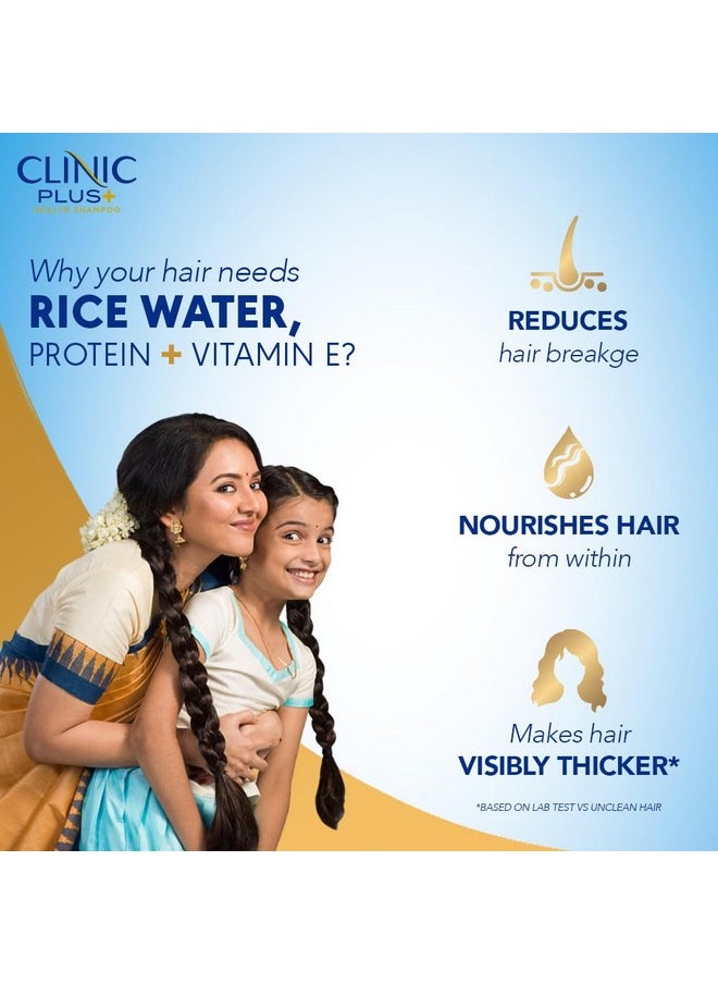 Clinic Plus Strong & Thick Strengthening Shampoo 650Ml For Volumized & Thick Hair With Milk Proteins & Almond Oil  - Image 3