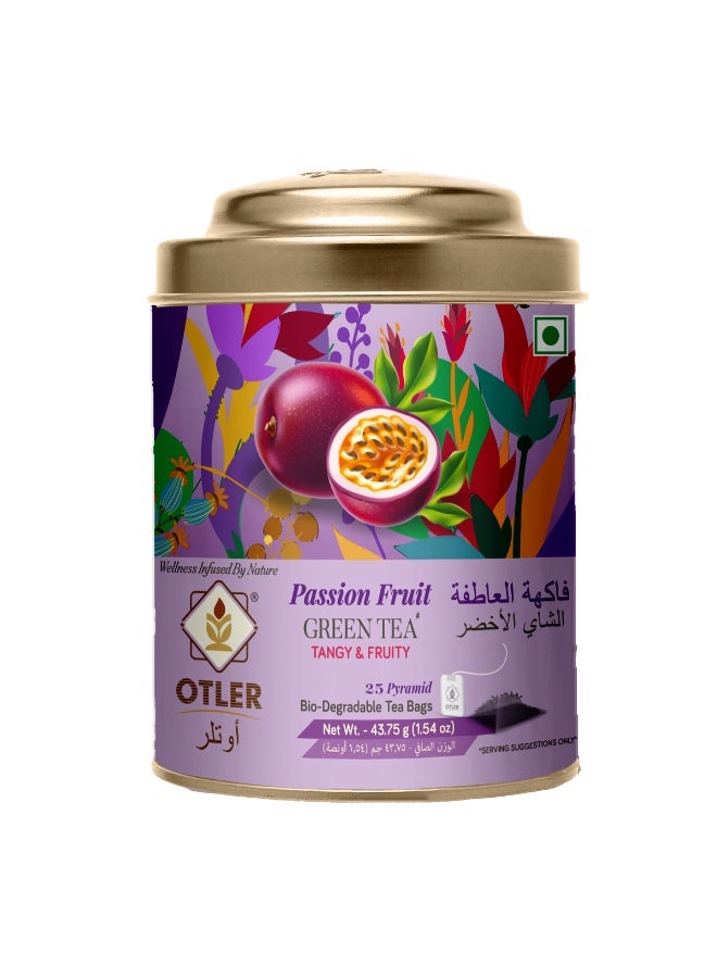 Otler PASSION FRUIT PASSION TEA 25 TEA BAGS TIN - Image 1