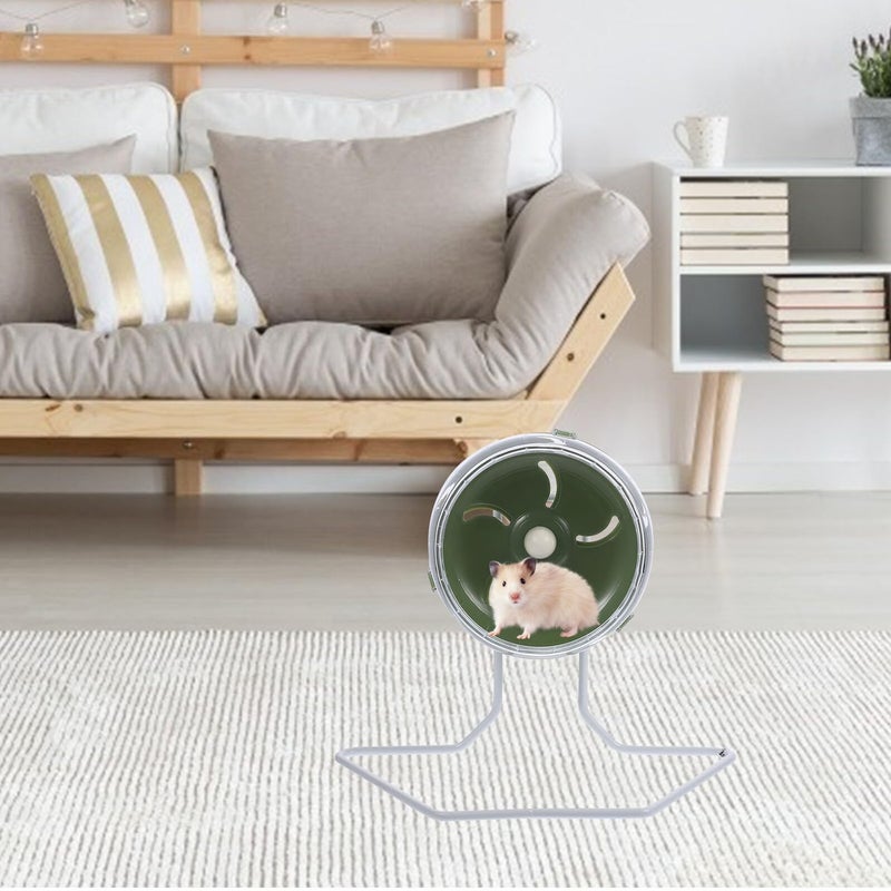 12cm Silent Hamster Wheel with Stand Exercise Wheel for Small Animals Gerbils Chinchillas Hedgehogs - Image 5