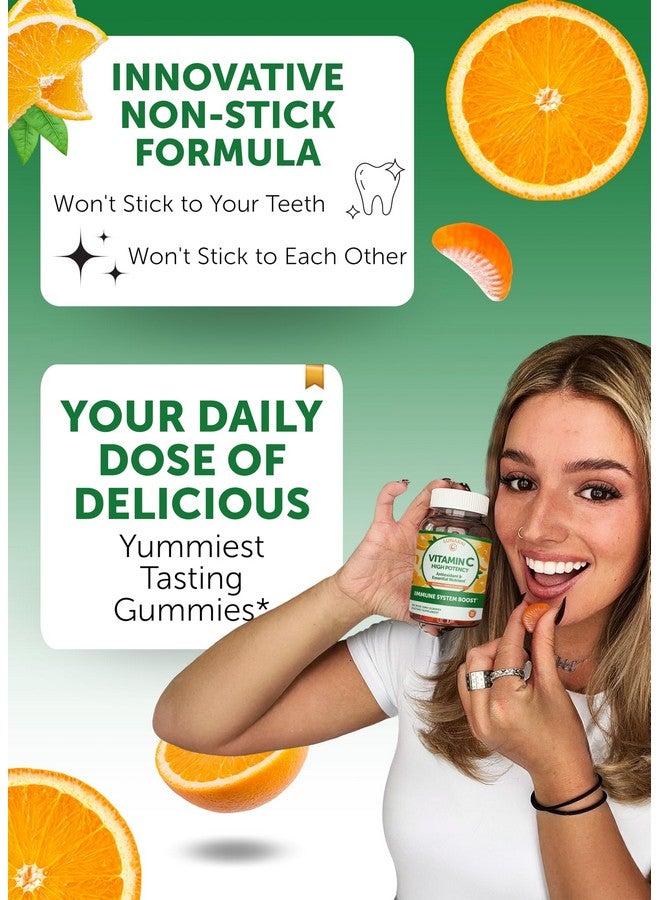 Lunakai USA Made High Potency Vitamin C Gummies for Adults and Kids - 300mg Immune Support - Non-GMO, Vegan, Delicious Orange Flavor, 60ct - Image 3