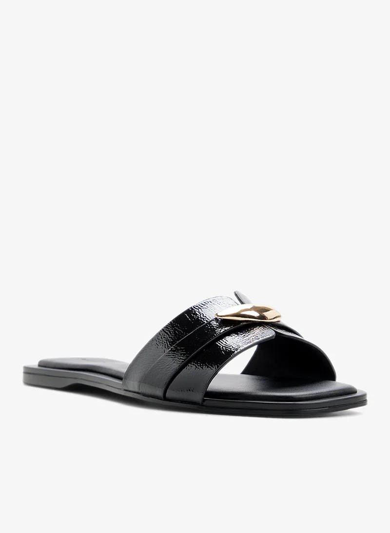 Aldo BLACK Briela Flat Sandals for Women | Best Price UAE