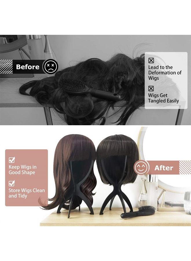 Dreamlover Wig Stand, Wig Head Stand, Travel Plastic Wig Stand, 2 Pack - Image 5