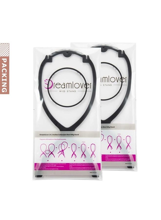 Dreamlover Wig Stand, Wig Head Stand, Travel Plastic Wig Stand, 2 Pack - Image 2