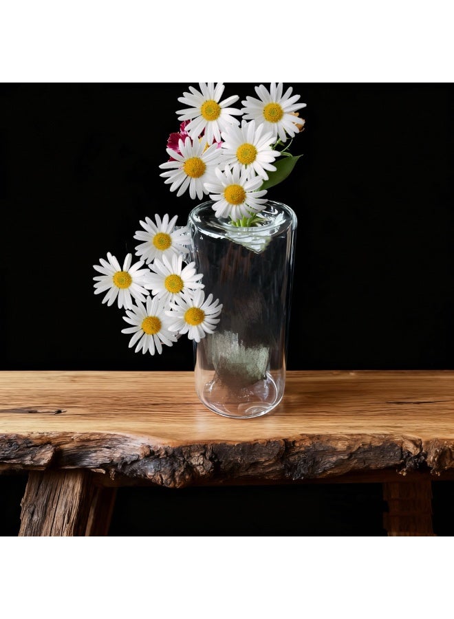 Borosilicate Glass Vase - High Temperature Resistant, Suitable for Long-Term Use as an Oil Lamp, Medical-Grade Material (Colors Randomly Assigned)