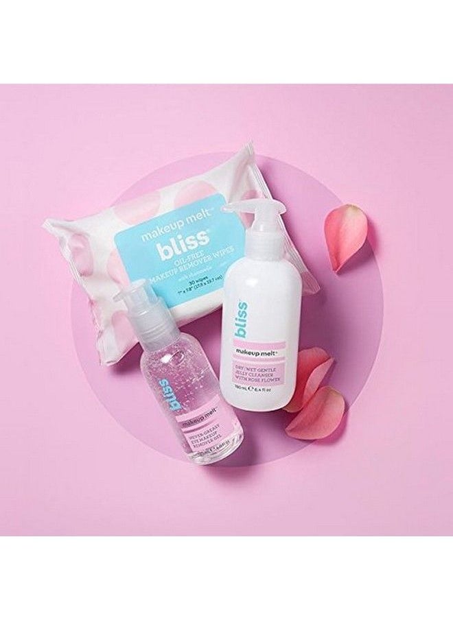 BLISS - Makeup Melt Oilfree Makeup Remover Wipes ; Facial Cleansing Wipes W/Chamomile Aloe & Marshmallow Root For Hydrating Skin ; All Skin Types ; Vegan ; Cruelty Free ; Paraben Free ; 30 Ct. - Image 1