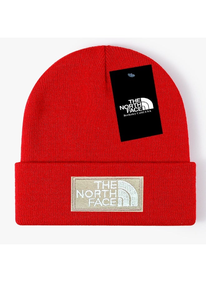 The North Face Berkeley Bold Red Knit Beanie - Iconic Logo Patch Winter Warm Cap 615Size