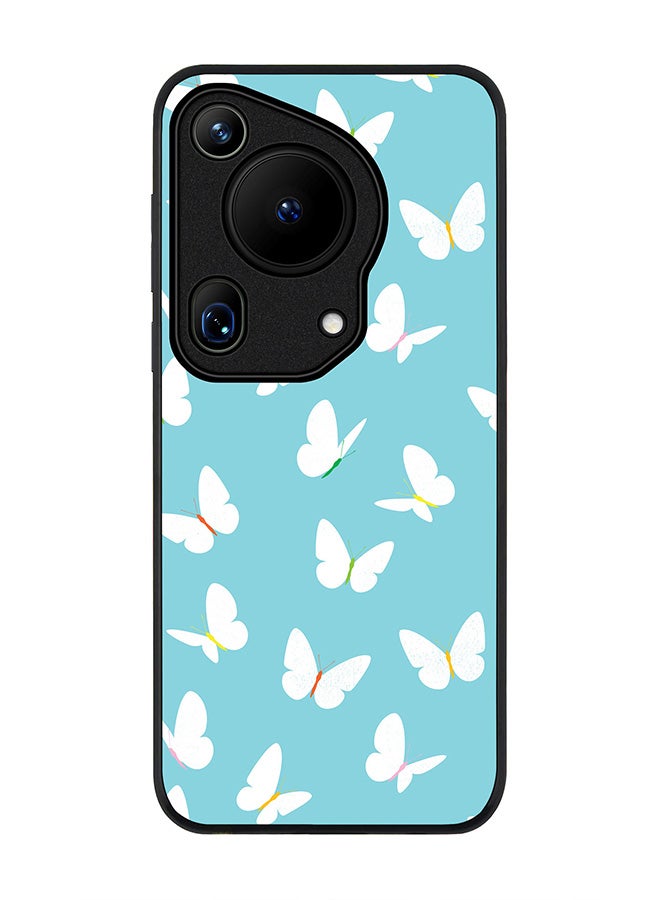 Stylizedd Rugged Black edge case for Huawei Pura 70 Ultra, Slim fit Soft Case Flexible Anti Drop TPU Gel Thin Cover -  Fluttering Butterfly - Image 1