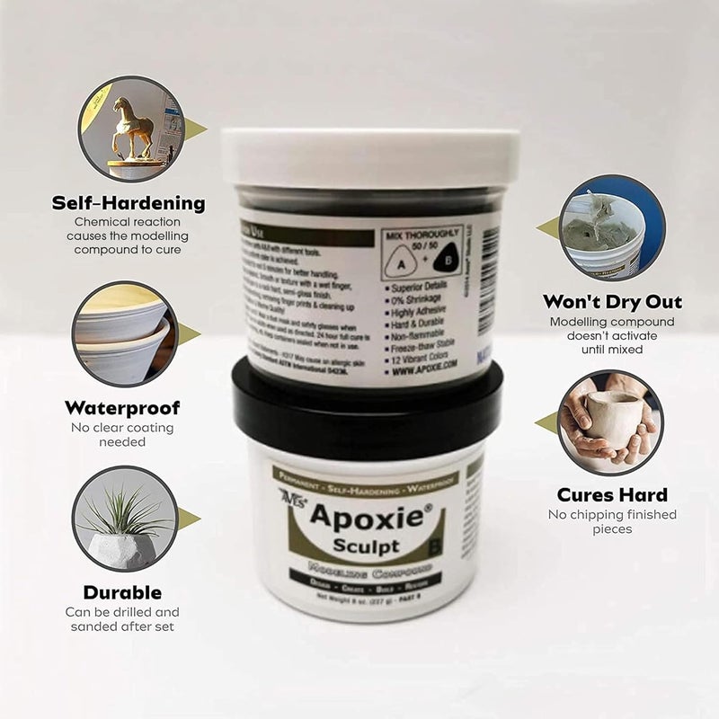 Aves Apoxie Sculpt 1 lb. Brown Two-Part Modeling Compound - Image 4