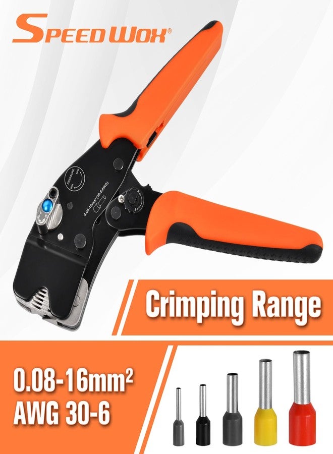 أداة ضغط أطراف الأسلاك SPEEDWOX AWG 30-6، كماشة ضغط مربعة بسقاطة للأكمام الطرفية والحلقات، كماشة ضغط ذاتية الضبط لحلقات الأسلاك، كماشة ضغط أطراف الأسلاك للضغط السريع والدقيق - Image 3