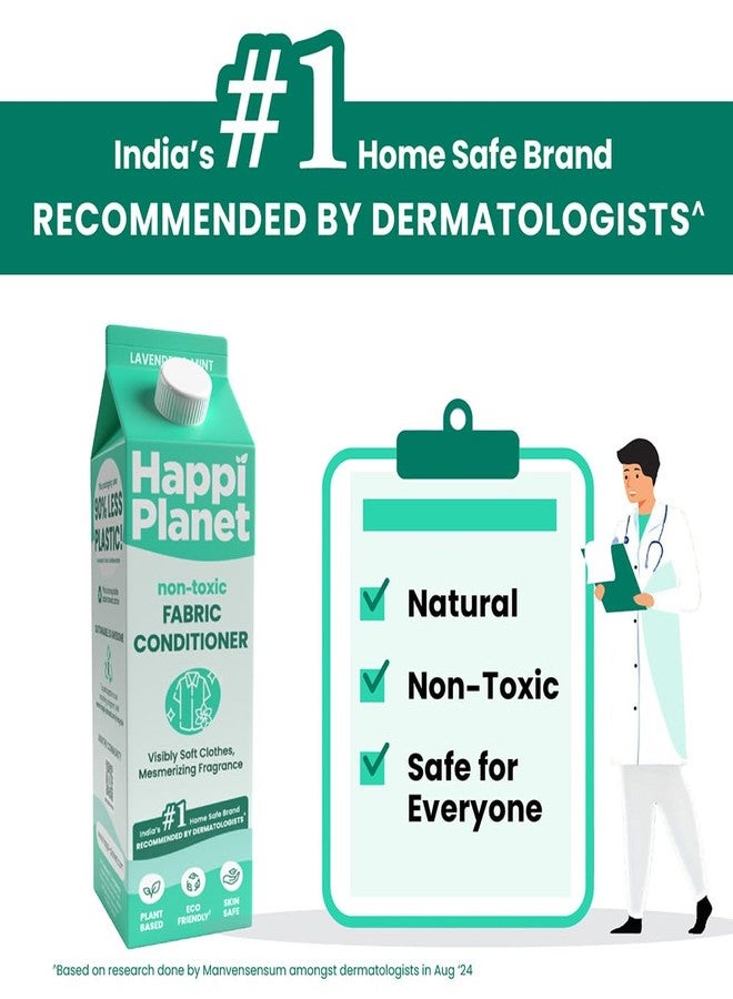 Happi Planet | Eco-Friendly Fabric Conditioner & Fabric Softener | 1L | Plant Based, Non-Toxic, Natural, Organic, Herbal | Visibly Soft Clothes, Mesmerizing Smell | Safe for Woolens & Baby Clothes - Image 2