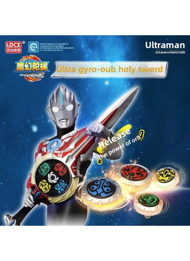 null - Smart Ultraman Gyro Transformation Magic Spinning Gyro Sword Children Boy Toy Gift-Color:Zeta Sublimator [2 Gyro] - Image 1