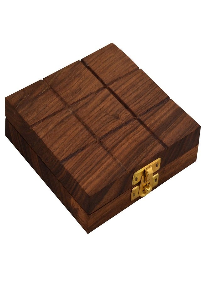 Toolart Wooden Tic Tac Toe and Solitaire Board Game, Traditional Challenging Board Game for Kids and Adults (Weight: 480 Gm) - Image 4