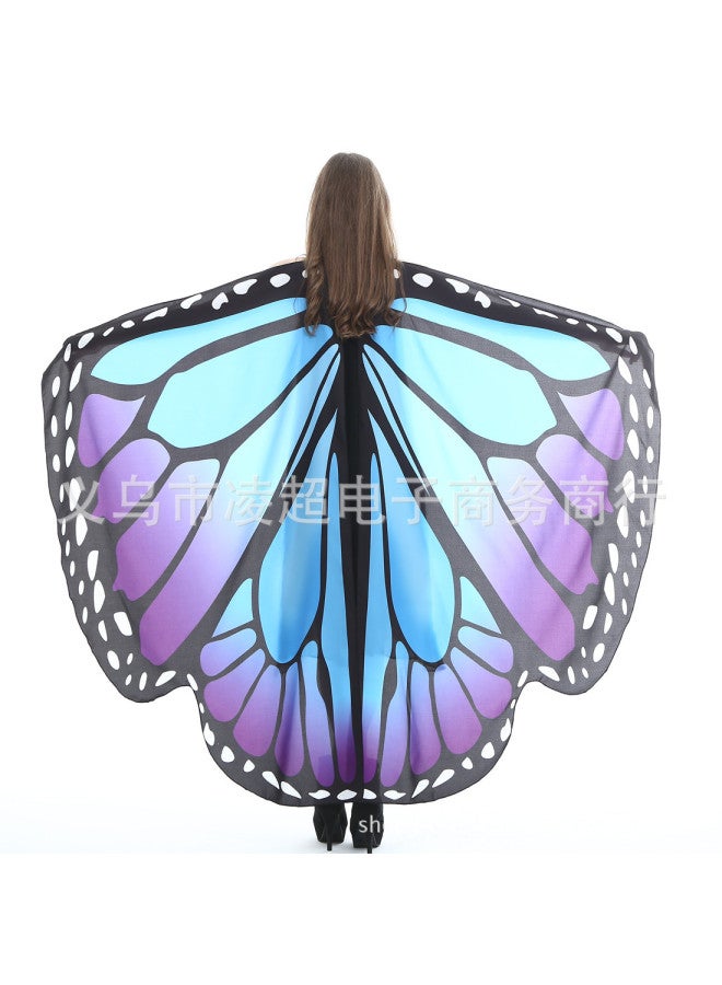 Dance Cloak Rotating Butterfly Shawl Decorative Butterfly Cloak European And American Belly Dance Big Butterfly Mask