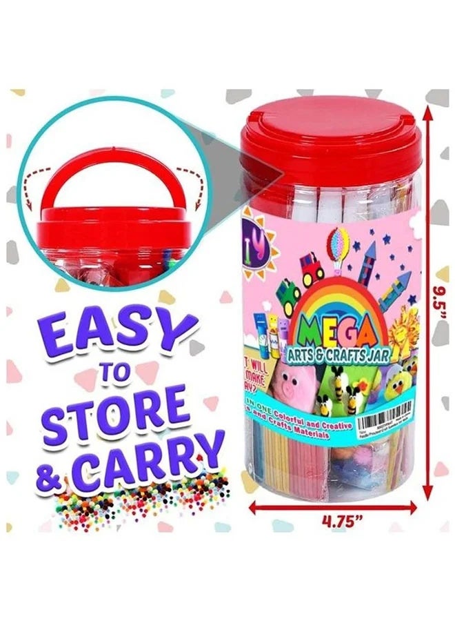 1000-Piece Arts and Crafts Supplies for Kids Crafts - Arts and Crafts for Kids with Glitter Glue Stick for Kids, Pipe Cleaners Craft & Craft Tools, DIY School Supplies Kit, Boys Girls Toys - Image 5