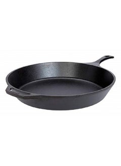 15 Inch Cast Iron Pre-seasoned Skillet Signature Teardrop Handle - Use In The Oven On The Stove On The Grill Or Over A Campfire Black