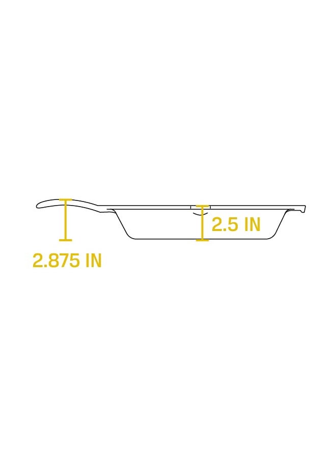 LODGE - 15 Inch Cast Iron Pre-seasoned Skillet Signature Teardrop Handle - Use In The Oven On The Stove On The Grill Or Over A Campfire Black - Image 1