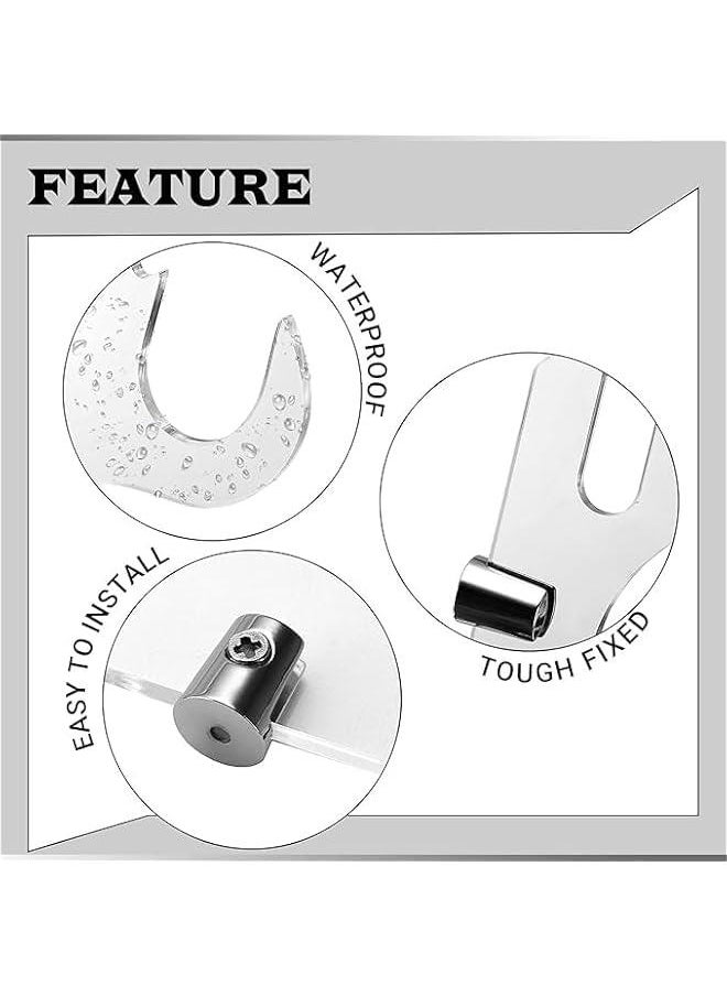 HOOKOR - Sword Wall Mount, 2 Layer Sword Wall Mount Display Hooks, Acrylic Katana Stand Wall Mounted, Lightsaber Wall Mount, Sword Stand, Sword Hook Display Which Can Support All Swords (White) - Image 1