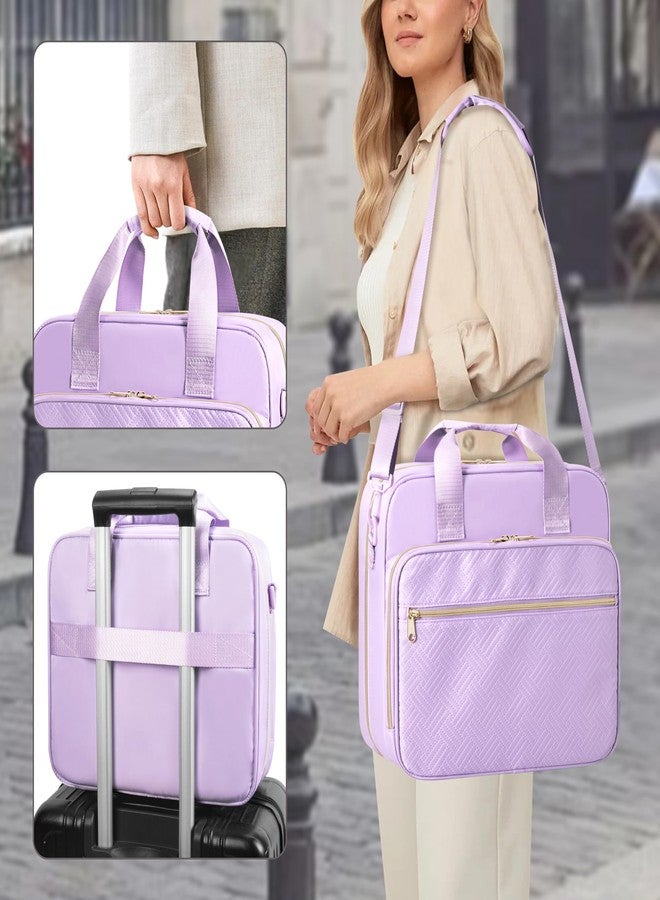 Prokva 3 Ring Zipper Binder 2 Inch, Accordion File Organizer with Shoulder Strap, Zip Up Binder with 500-Sheet Capacity, Purple - Image 5