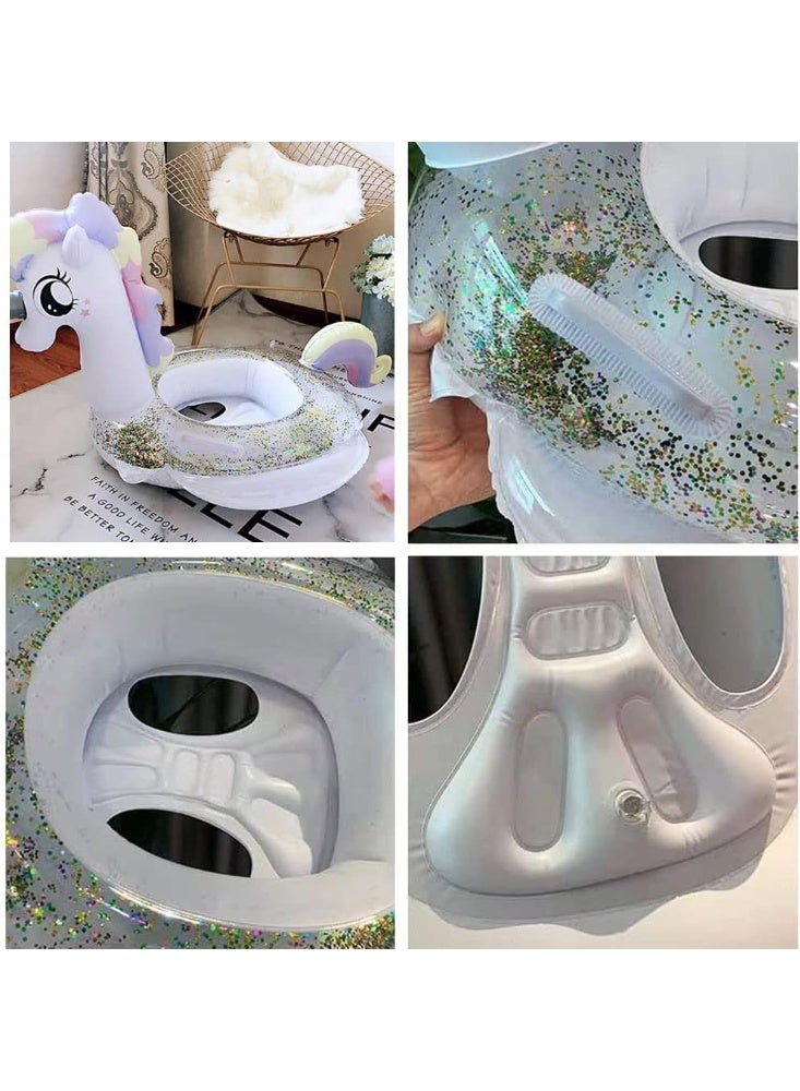 Baby Swimming Float, Inflatable Swim Ring Cute Floaties with Seat and Handle Pool Floats Toys Fun Water Raft Lounge Party Supplies for Infant Toddler Kids Children Age 0-8 Years Under 44lb - Image 4