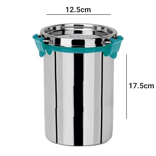 PDDFALCON EcoNxt Max Stainless Steel Lunch Box Set, 100% Leak-Proof, BIS Certified, Jindal Seal & Made in India Lunch Box-Sea Green (1500ml) - Image 2