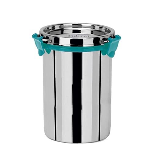 PDDFALCON EcoNxt Max Stainless Steel Lunch Box Set, 100% Leak-Proof, BIS Certified, Jindal Seal & Made in India Lunch Box-Sea Green (1500ml) - Image 1