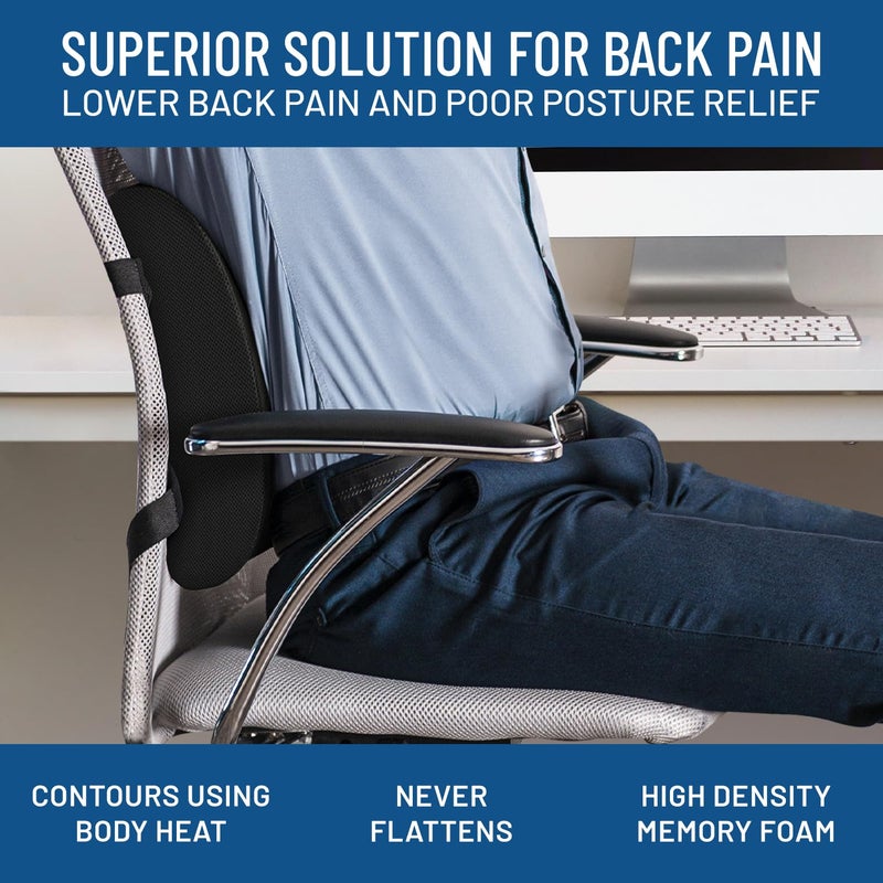 Everlasting Comfort The Original Lumbar Support Pillow - Improves Posture, Promotes Back Pain Relief - Superior Office Chair Back Support for Gaming and Desk Chairs - Lumbar Pillow for Car, Couch - Image 5
