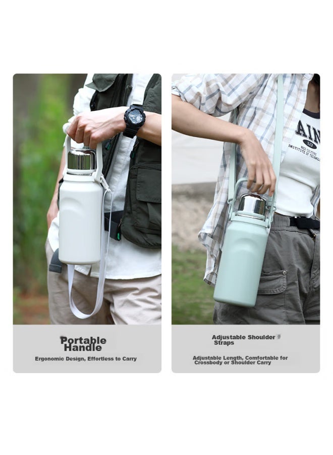 Tomimitsu Fuguang Insulated Bottle, Large Capacity, 316l Stainless Steel, For Men And Women, Outdoor Dual-use, Student Water Bottle, Tea Cup, 900ml - Image 4