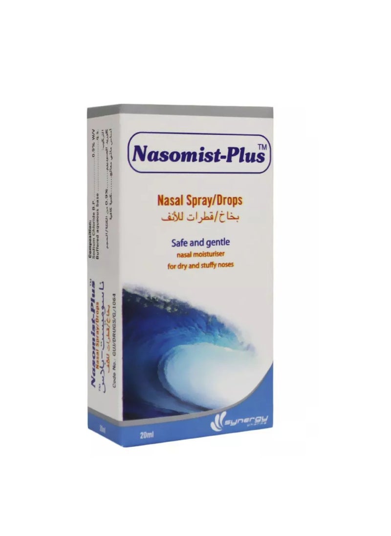 SYNERGY Nasomist Plus Nasal Spray Drops 20Ml 