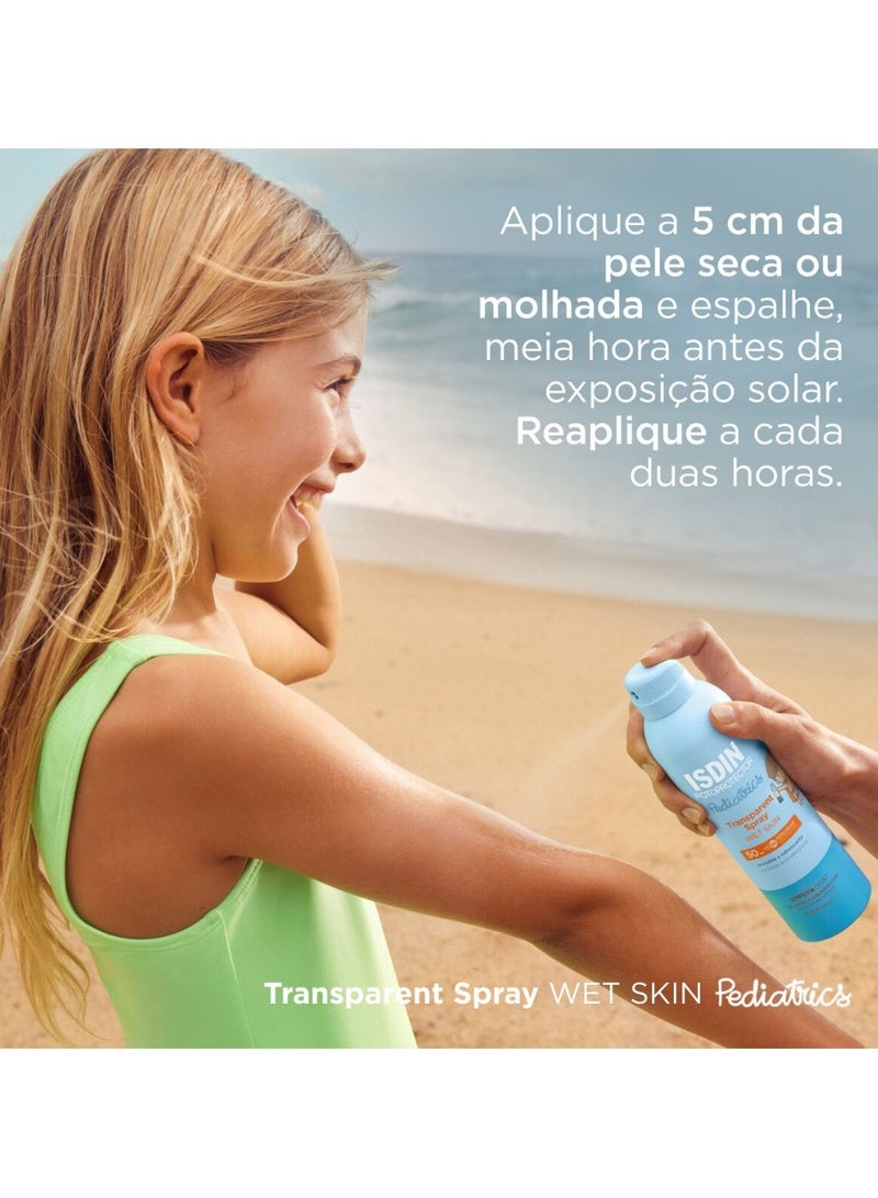 Isdin Fotoprotector Pediatrics Transparent Spray Wet Skin SPF50 + 250ml - Image 4