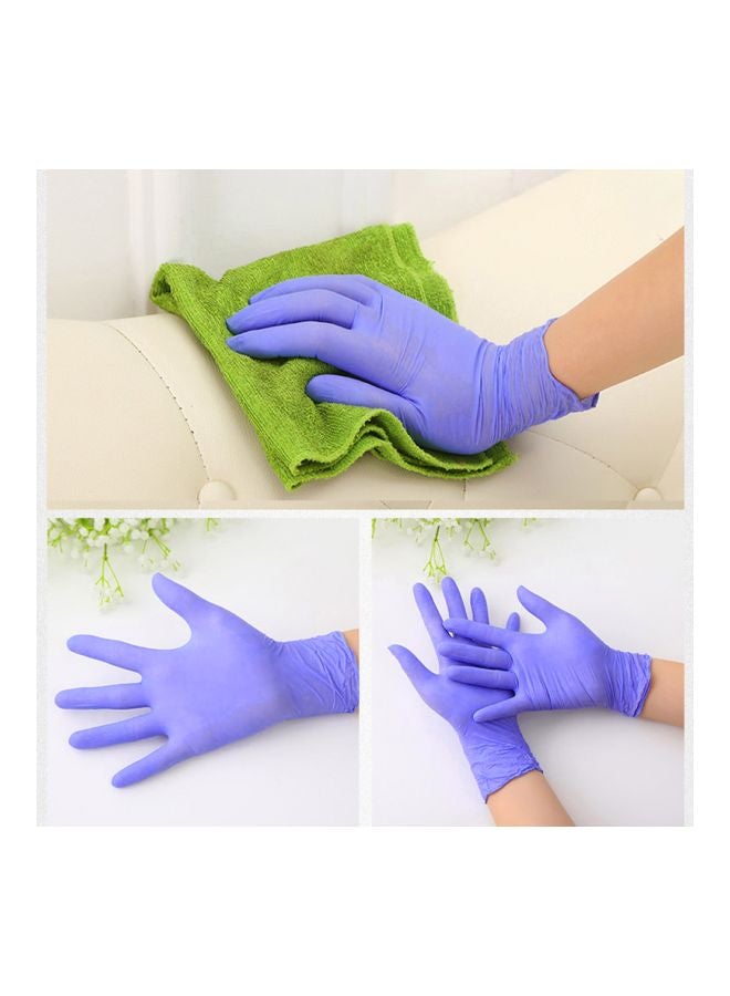 مجموعة من 100 قفاز للاستخدام لمرة واحدة أزرق XL - Image 3