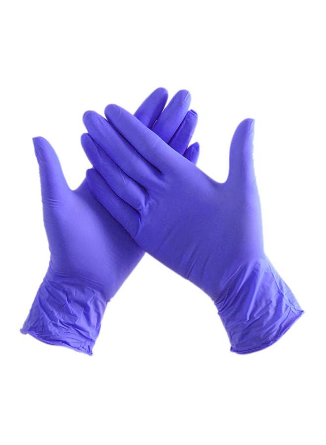 مجموعة من 100 قفاز للاستخدام لمرة واحدة أزرق XL - Image 4