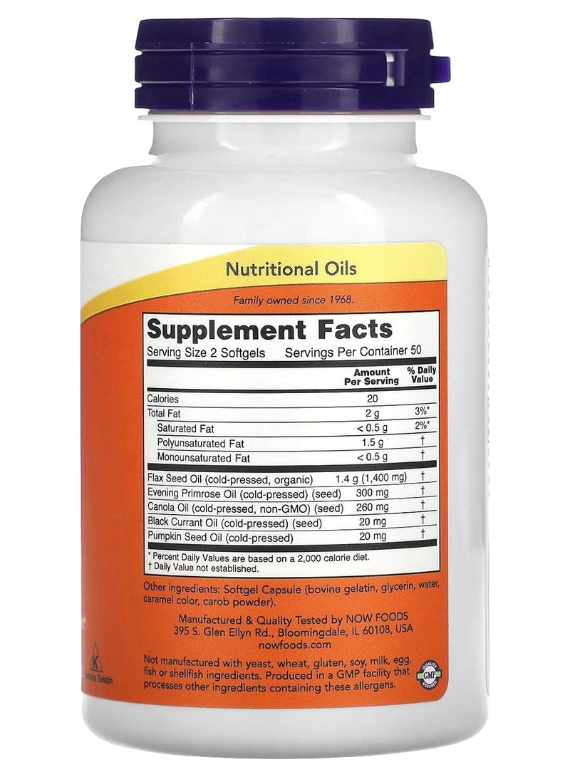 now Omega 3-6-9 1000 Mg 100 Softgels - Image 2