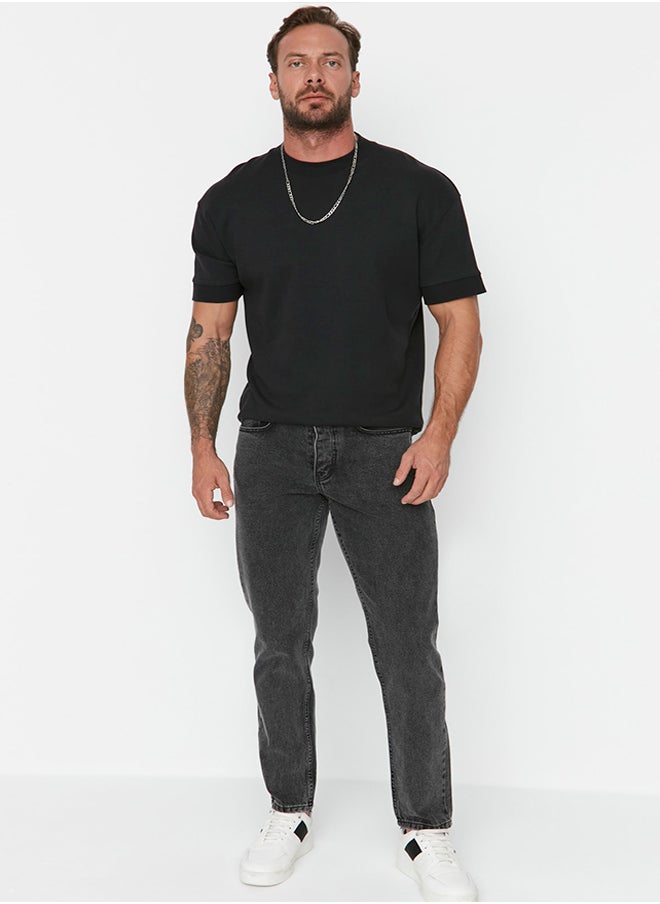 trendyol Anthracite Essential Fit Jeans Denim Trousers TMNAW23JE00104  - Image 2