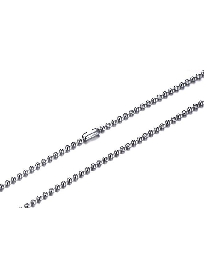 SINLEO Titanium Stainless Steel Small Beads Ball Chain Necklace for Men Women 24-38 Inches Silver Black Gold, 24 inches, Metal, No Gemstone - Image 2